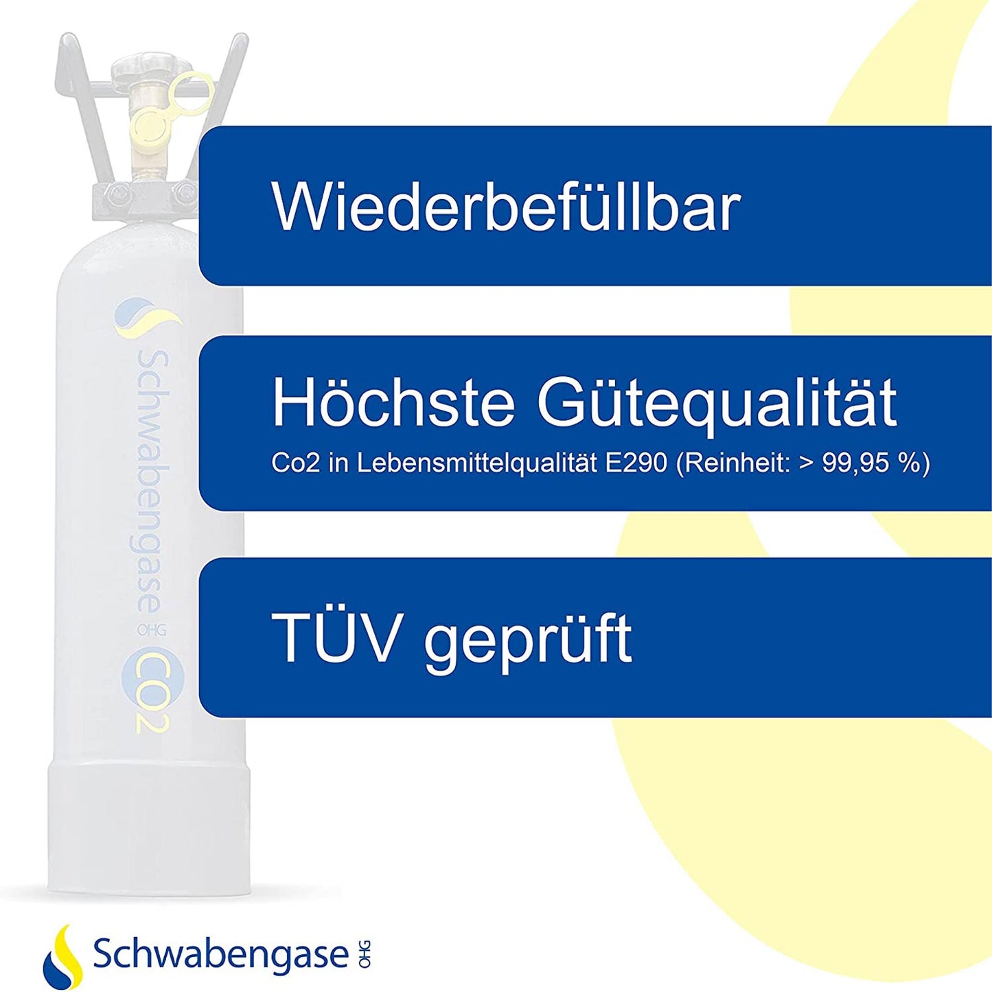 2 kg Co2-Eigentumsflasche mit Standfuß